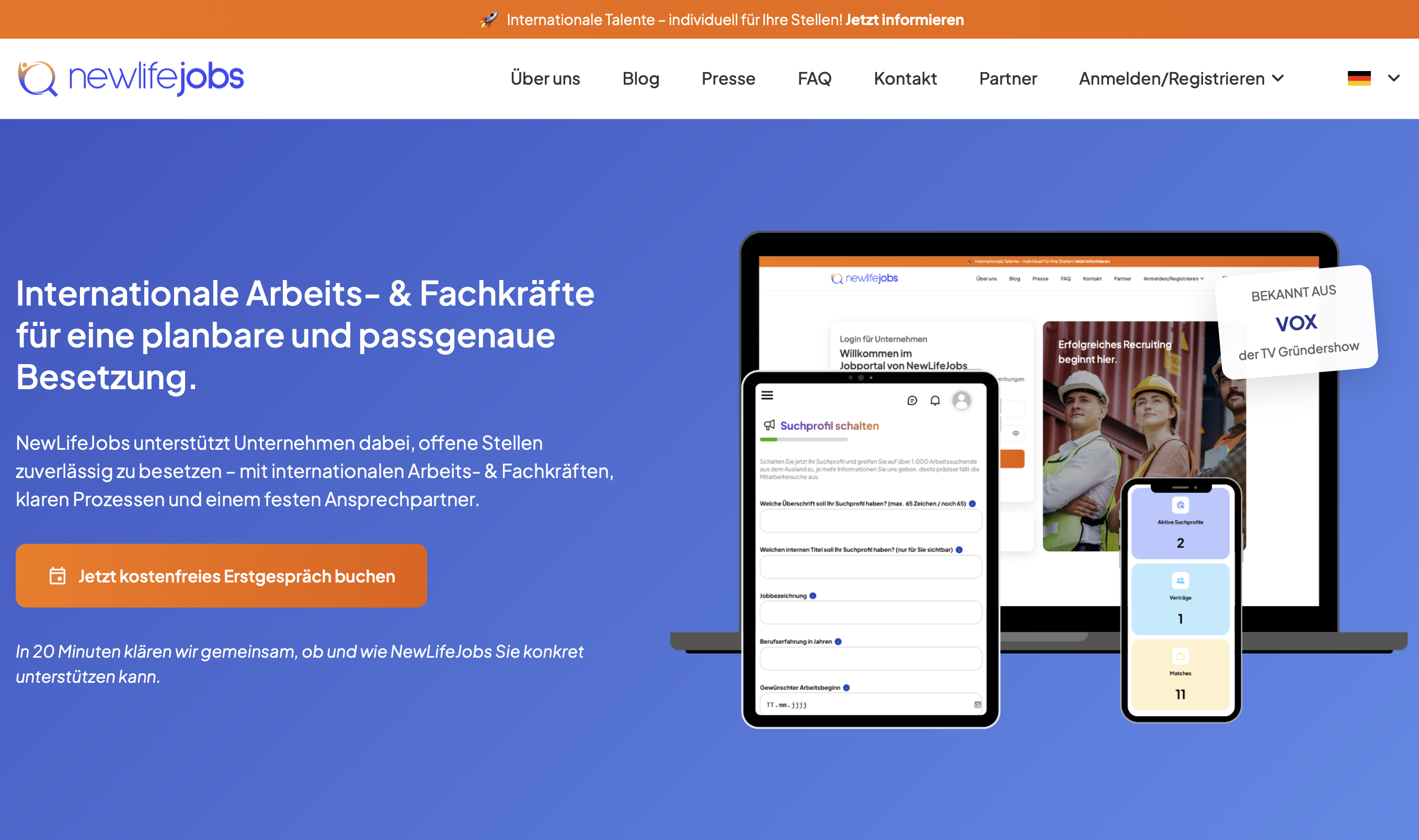 Fallstudie NewLifeJobs Plattform