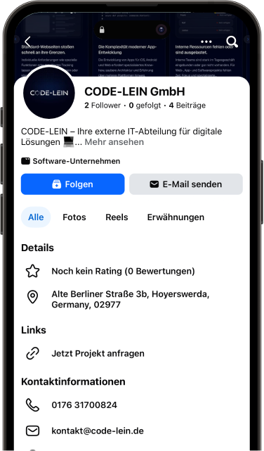 CODE-LEIN Facebook Profil